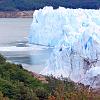 The slushy water near the Perito Moreno Glacier